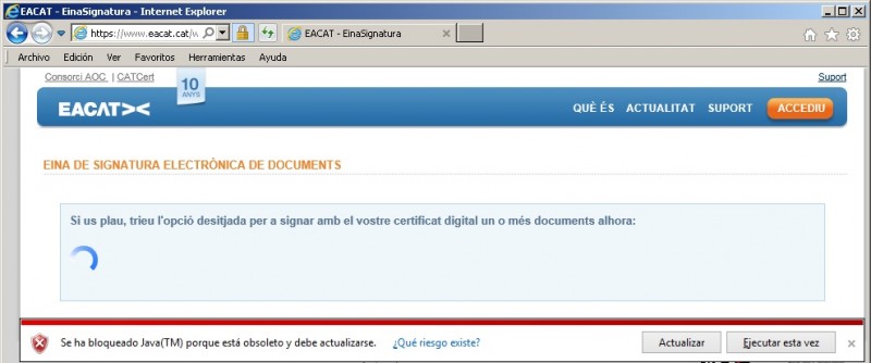 Error de java EACAT