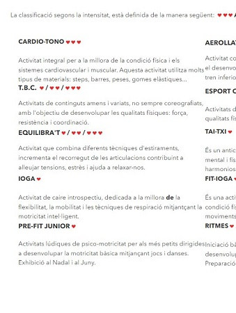 Activitats esportives