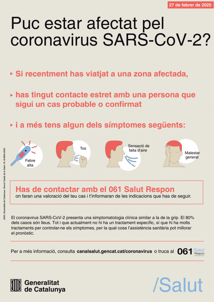 Puc estar afectat pel coronavirus