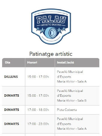Entrenaments setmanals instal·lacions