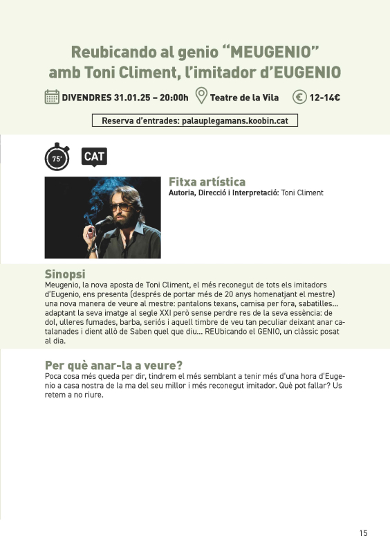 Informació obra Conspiranoia