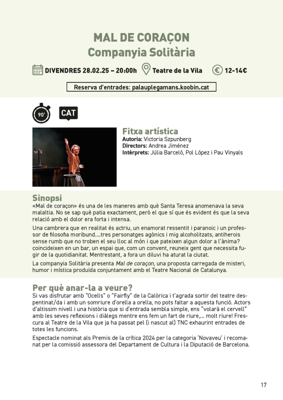 Informació obra Conspiranoia