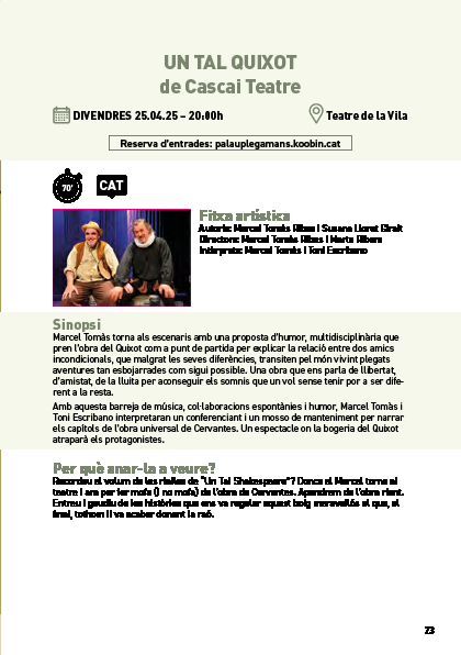 Informació obra Conspiranoia